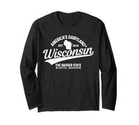 Wisconsin The Badger State EST 1848 Maglia a Manica