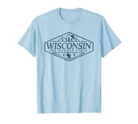 Wisconsin The Badger State Vintage invecchiato Maglietta