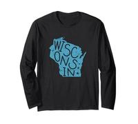 Wisconsin USA America Stato Maglia a Manica