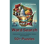 Wisconsin Word Search Puzzle Book: Word Searches with Easy to Read Print about Wisconsin, Green Bay, Madison, and More | 6x9 inches, 110 pages | 50+ ... Gift for Vacations, Holidays, and Free Times
