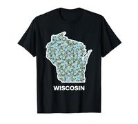 WISCOSIN Forget Me Not Flower Stato Floreale Maglietta