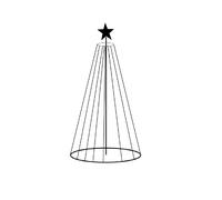 Wisdom albero di Natale metallo a cono con tubo luminoso a led con flash esterno