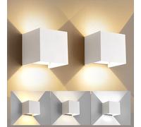 wisdom line applique da parete interna 6 watt in alluminio impermeabile con angolo di luce regolabile verso l'alto e verso il basso moderno LED (3000k-4000k-6000k) illuminazione per interni