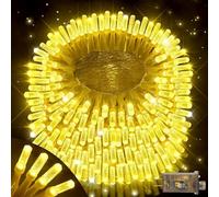 wisdom line Luci a stringa di Natale, 8 modalità di illuminazione, 18M per interni ed esterni (warmwhite, 500Led)