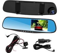 WISDOM XC-1993 KIT SPECCHIETTO RETROVISORE MONITOR 4.3" CON DASHCAM E TELECAMERA RETROMARCIA REGISTRA SU SD CARD FULL HD 1080P - MOTION DETECTION E AUTOSPEGNIMENTO