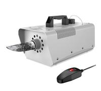 Wisdomlit Macchina da neve, 650 W, macchina per neve artificiale, con controller cablato, per interni ed esterni, palcoscenico, DJ, fotografia, festa di Natale (grigio)
