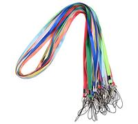 Wisdompro® Confezione di cordini in nylon colorati da collo per badge da 43,2 cm con gancetto ed anello per chiavetta USB dell'ufficio, chiavi, portachiavi, porta badge o altri oggetti portatili - colori assortiti 20Pcs 10-Color Pack
