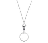 Wisdompro Cordino Porta Badge, Argento Cordino per Collana in Acciaio Inox, Porta Badge da Collo per Decorare e Appendere Chiavi/Badge (Catena Ritorta)