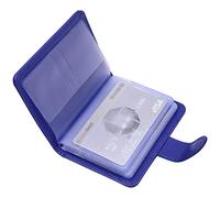Wisdompro Porta Carte di Credito RFID Secure, Porta Tessere con 20 Scomparti e 7 Piccole Griglie, per Uomo e Donna Carta D'identità, Carte di Credito, Scheda SD, Moneta, Blu (Verticale)
