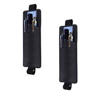 wisdompro Portapenne con fascia elastica regolabile,2 confezioni di portapenne in finta pelle, custodia per penna, adatta per riviste con copertina rigida da 8" a 11,5",quaderni,agende,iPad,colore