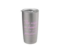 Wise In Heart Prudent Proverbs 16:21 Versetto della Bibbia delle Scritture Bicchiere termico in acciaio inox doppia parete