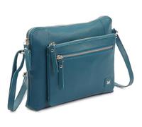 Wise Owl Accessories Piccola borsa a tracolla in vera pelle morbida con ciottoli, Nappa verde acqua, 8"x10.5"x1.75"