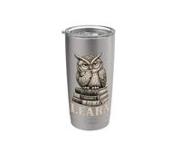 Wise Owl Learn Books Student Back To School Reading Bicchiere termico in acciaio inox doppia parete