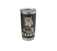 Wise Owl Learn Books Student Back To School Reading Bicchiere termico in acciaio inox doppia parete