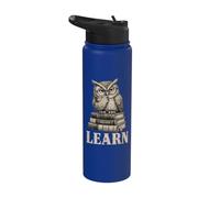 Wise Owl Learn Books Student Back To School Reading Stainless Steel Insulated Water Bottle
