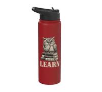 Wise Owl Learn Books Student Back To School Reading Stainless Steel Insulated Water Bottle