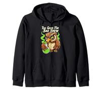 Wise Owl Too Good for Bad Brew Funny Bird Design Felpa con Cappuccio