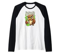 Wise Owl Too Good for Bad Brew Funny Bird Design Maglia con Maniche Raglan