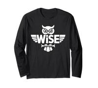 Wise Owl Word Art - Design per Insegnanti e Nonni Maglia a Manica