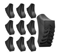 Wisebom 10 Pezzi Pad da Nordic Walking, Gommini di Ricambio per Bastoni da Trekking Gomma Piedi Pad da Nordic Walking, Accessori per Esterni, Adatto per Asfalto Ghiaia e Montagna, Diametro 12 mm