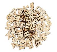 Wisebom 200 Pezzi Lettere di Legno, Alfabeto di Legno per la Decorazione Domestica Della, Lettere in Legn o Non Finite, Lettera Maiuscole in Legn o Festa Nuziale di Artigianato Fai-da-Te