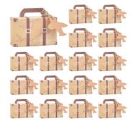 Wisebom 50 Pcs Mini Scatoline Portaconfetti Matrimonio, Vintage Kraft Sacchetto di Caramelle Bomboniere Scatole Regalo con Etichette e Spago di Juta per Matrimonio Compleanno Viaggio Party Themed