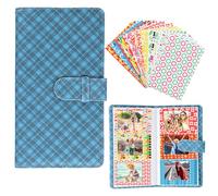 Wisebom Album Polaroid Instax Mini da 108 Tasche 3 Pollici Album Fotografico Piccolo con 20 Adesivi Fotografici per Fotocamera Fujifilm Instax Mini 12 11 9 8 Evo (Scozzese blu)