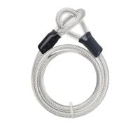 Wisebom Cavo di Sicurezza Bici 120cm x 12mm, Cavo di Sicurezza Acciaio cavo in acciaio intrecciato da 4 piedi con estremità ad anello per Lucchetti Lucchetto a U o Disco