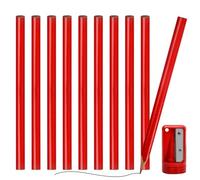 Wisebom Matita Carpentiere Set, Matite Falegname Matita Ottagonale HB & 1pcs Temperamatite 175mm Matite da carpentiere con Temperamatita per la Marcatura Della Lavorazione del Legno (oval)