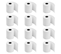 Wisebom Rotoli Termici 12 Rotoli di Carta Termica Bobina Termici per Scontrini 57mm x 50mm x 19m Rotolini di Carta per Scontrini Rotolo di Carta Termica per Stampante