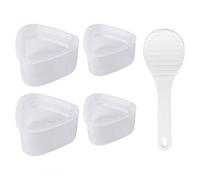 Wisebom Sushi Maker Set di 5 stampi per Onigiri, forma triangolare per sushi con cucchiaio di riso, stampi per palline di riso, fai da te per onigiri maker sushi old triangolo di riso per casa, cucina
