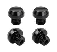 Wisebom Vite Foro Specchietto Moto M10x1,25, 4Pcs Universal Tappi Specchietti Retrovisore Moto Nero, Vite Tappi Foro Specchio Moto Alluminio CNC Copri Specchietto Senso Orario