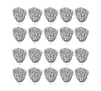 Wisecoco 20 Pezzi Pom Pom da Cheerleader,Pompon da Cheerleader, Pompon in Lamina Metallica da 3,3 Pollici, per Eventi Sportivi, Giochi di Palla, Balli, Feste di Carnevale(Argento)