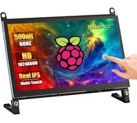 wisecoco 7 Pollici Touch Monitor per Raspberry Pi HDMI IPS 1024x600 Mini LCD Display per RPI Pi 5/4B/3B 2 Zero B B+ Windows Driver-Free