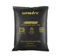 wisedry Sacchetti deumidificatori per auto in gel di silice, riutilizzabili, 1 kg [2 x 500 grammi] bustine essiccanti a riattivazione rapida per microonde, eliminano l'appannamento e l'umidità