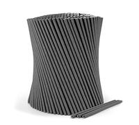 wisefood Set di cannucce di carta, 500 cannucce nere in carta, Ø 6 mm, 20 cm, prive di PLA/PE, cannucce monouso biodegradabili in carta resistente