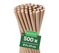 wisefood Set di cannucce di carta, 500 pezzi (5 x 100 pezzi) di cannucce marroni, diametro 8 mm x 14,5 cm, prive di PLA/PE, cannucce biodegradabili in robusta carta kraft