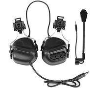 WISEONUS Cuffie Airsoft Tattico Paintball Caccia attività Casco Guida Laterale Auricolare Impermeabile Auricolare con Microfono Funzionale Cuffia