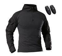 WISEONUS Maglia Militare Mimetici Uomo Tattico Softair Maglia Caccia Paintball BDU Maniche Lunghe Camicie con Gomitiere