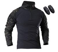 WISEONUS Maglia Militare Mimetici Uomo Tattico Softair Maglia Caccia Paintball BDU Maniche Lunghe Camicie con Gomitiere
