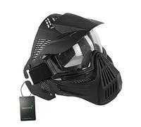 WISEONUS Maschera Softair Maschere Paintball Airsoft Tattico Full Face Protettiva Gear Mask Halloween Costume Accessori (Nero)