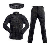 WISEONUS Tuta Mimetica Tattico Softair Camicia e Pantaloni Mimetici uniforme da Combat BDU Uomo Tuta Paintball con Cintura