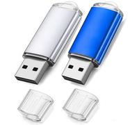 WISEORANGE 16GB Chiavetta USB 2 Pezzi Pen Drive 16 GB Metallo USB 2.0 Unità Memoria USB per l'archiviazione e il backup dei dati (2 colori)