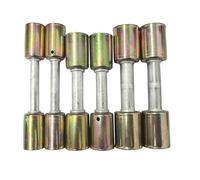 Wisepick 6PCS Aria Condizionata # 6 # 8 # 10 Set di montaggio AC Raccordo in alluminio diritto con rivestimento in ferro per tubo standard AC