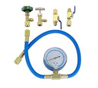 Wisepick Set di Tubo di Ricarica e Manometro R290 e R600A con Rubinetto e Valvole di Intercettazione