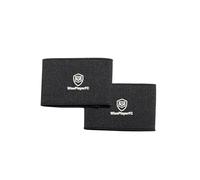 WISEPLAYERFC Fascia Porta Parastinchi da Calcio - 2 Fascette Elastiche Portaparastinchi da Calcio per Adulti e Bambini (Nero)
