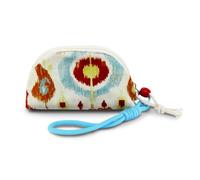WisePoint Portamonete da donna in cotone, leggero, con cinturino da polso staccabile e cerniera, piccolo portamonete per spostamenti quotidiani, shopping e appuntamenti, Arancione-rosso, casual