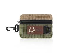 WisePoint Portamonete in velluto a coste da donna, mini portachiavi leggero con cerniera, gancio e portachiavi, portamonete minimalista per pendolarismo quotidiano, shopping, corsa e viaggi, Colore di