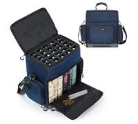 WISEPRO Borsa a tracolla per giochi di ruolo da tavolo, borsa da viaggio con 2 volte in schiuma, base modellata con tracolla imbottita per dadi, giochi di carte, molto altro ancora, porta giochi da