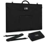 WISEPRO Borsa doppia impermeabile A1 Art Portfolio (61 x 91,4 cm) - con cerniera impermeabile, materiale in schiuma PVC e copertura con patta - Supporto per lavagna da disegno con tracolla per opere